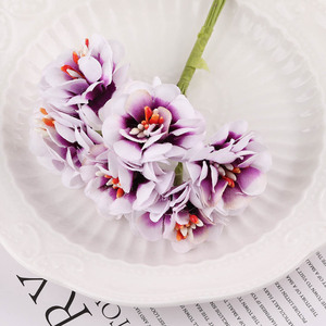 Ramo de Flores de Camelia Artificiales de Tela, Hechas a Mano, Accesorios de Joyería DIY, Decoración de Bodas, Colores Aleatorios - Product Image 3