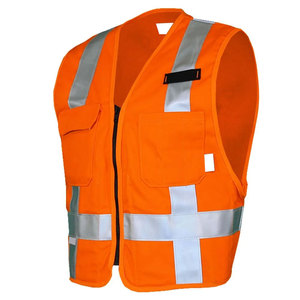 Chaleco de Seguridad Reflectante de Alta Visibilidad, Impermeable, Hecho de Malla de Poliéster, para Trabajos de Construcción, ANSI Clase 1 EN ISO 20471 - Product Image 5