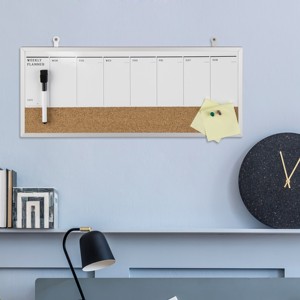 Nhà Máy Bán Buôn Chất Lượng Cao Tùy Chỉnh Từ Nhôm Đóng Khung Nửa Nút Chai <span class=keywords><strong>Pin</strong></span> Bản Tin Bảng Trắng Kết Hợp Lịch Hội Đồng Quản Trị - Product Image 5