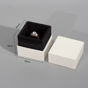Fuyi's best-selling jewelry packaging <b>boxes</b> in black and gray velvet, perfect for storing rings, <b>earrings</b>, and necklaces. - Product Image 5