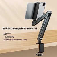 P86 Support de rangement intégré pliable réglable en métal pour tablette PC universelle de bureau de chevet pour la diffusion en direct