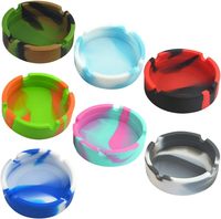 Cendrier en silicone anti-déversement avec logo personnalisé, luminescent, résistant à la chaleur, tie-dye, en caoutchouc
