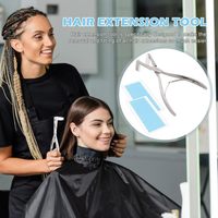 Pince à extensions de cheveux en nylon à surface plate + 2 outils de retrait d'extensions de cheveux