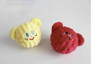 Serie di Palline Rimbalzanti Squeaky in TPR, Giocattolo per Cani a Forma di Orsetto, Palline Rosse, Gialle e Verdi, Diametro 6cm - Product Image 6