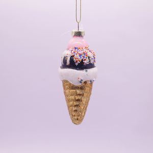 ของตกแต่งคริสต์มาสแก้วเป่ามือแบบกำหนดเองจากโรงงาน ของตกแต่งรูปอาหารเพ้นท์มือแบบส่วนตัว ของประดับตกแต่งวันคริสต์มาส - Product Image 4