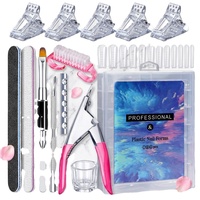 Kit d'outils professionnels en gros pour extension d'ongles UV, moule en cristal, stylo double tête coloré en plastique
