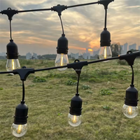 Guirlandes lumineuses suspendues S14 G45 LED personnalisables de 10 mètres et 20 mètres, résistantes à l'eau IP65, en polymère, pour intérieur et extérieur, Noël