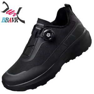 Zapatos Casuales de Verano para Hombre, Negros, con Suela Gruesa Antideslizante, para Deportes al Aire Libre, con Suela de PVC, Punta Redonda, Color Sólido, Giratorios - Product Image 5