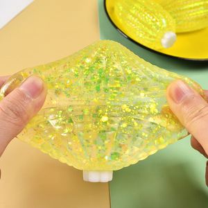 Bonbons gélifiés jaunes scintillants en gros, boules de maltose à presser, jouets anti-stress pour les doigts - Product Image 2
