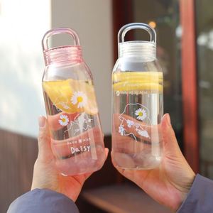 Bouteille d'eau en verre portable pour le sport et les voyages, résistante aux hautes températures, étanche et anti-fuite, à boire directement, grande capacité - Product Image 4