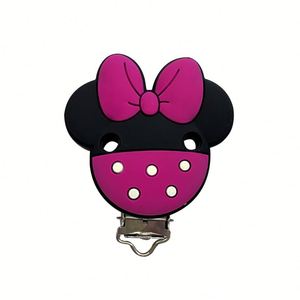 Chupetero de Silicona de Grado Alimenticio con Clip, Diseño de Minnie, Libre de BPA, para Bebés, 9 Colores, Venta al Por Mayor - Product Image 6