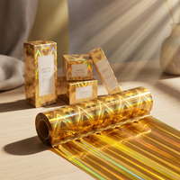Rouleaux de feuille d'or holographique laser imprimable pour marquage à chaud, feuille à chaud pour cartes, marquage à chaud arc-en-ciel pour emballages