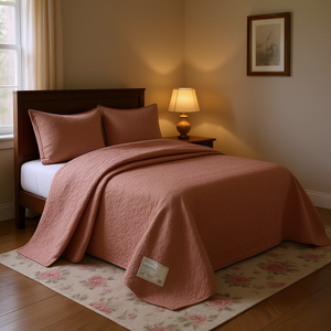 Ensemble de couette réversible 3 pièces pour lit queen, motif floral vintage, rembourrage en coton et polyester, style classique, literie pour la maison - Product Image 2