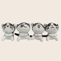 Mini sac porte-clés Kawaii mignon en peluche animaux chats sac à main suspendu cartable pendentif enfants cadeau pour machine à poupée