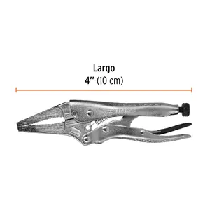 Truper 4 'pinze a pressione a punta lunga in acciaio al cromo vanadio superficie della mascella seghettata per il serraggio di taglio uso industriale OEM - Product Image 3