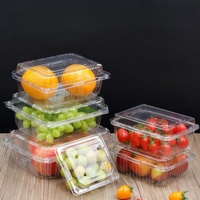 Boîte en plastique pour framboises, design à clapet avec couvercle articulé, pour baies fraîches, boîte à fruits pour animaux de compagnie, taille 250g