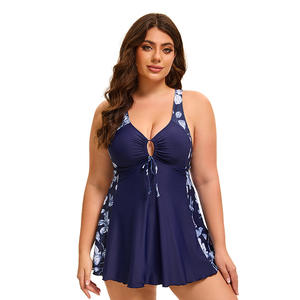 Élégant européen américain femmes Fitness maillots de bain solide une pièce maillots de bain Sexy dos découpe grande taille écologique respirant - Product Image 1
