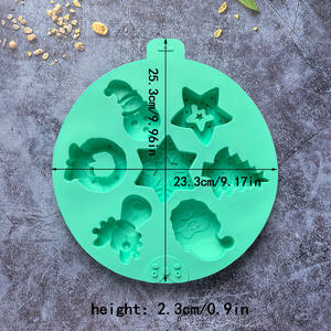 Vente flash - Moule à gâteau en silicone personnalisé de grande taille pour mini-gâteaux avec forme d'arbre de Noël, de Père Noël et de bonhomme de neige - Product Image 4