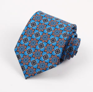 卸売最新デザインファッションメンズ100% 天然シルクネクタイ低MOQ品質保証手作りプリントネクタイメンズ - Product Image 4