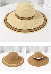 Bán Buôn Mùa Hè Phụ Nữ Bãi Biển Thêu <span class=keywords><strong>Hat</strong></span> Tùy Chỉnh Biểu Tượng Tùy Chỉnh Người Phụ Nữ Rộng Giấy Mềm Mũ Rơm - Product Image 6