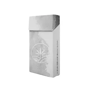 Boîte d'emballage de papier en carton pré-clapet Oem personnalisée et portable étui à cigarettes