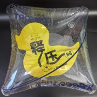 Cadeau publicitaire de personnalité créative de sieste d'oreiller gonflable double transparent avec sac d'emballage en plastique