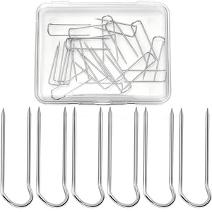 50 unids/caja U Pin 23mm Pin de acero inoxidable para exhibición de joyería alfileres de <span class=keywords><strong>modista</strong></span> edredón apliques agujas suministros de costura - Product Image 1