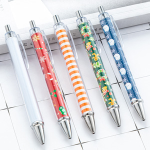 Promotional Plastic Paper Roll Logo Advertising Gift <b>Ballpoint</b> <b>Pen</b> Multicolour Transparent Hollow Pole DIY Picture - Product Image 1