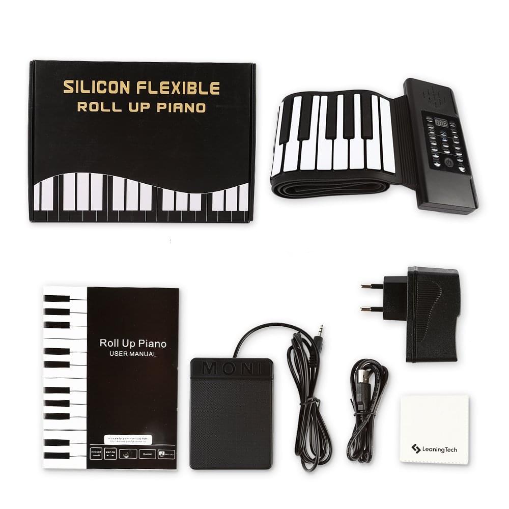 Tastiera del silicone flessibile pianoforte 88 chiave digitale MIDI roll up pianoforte strumenti musicali