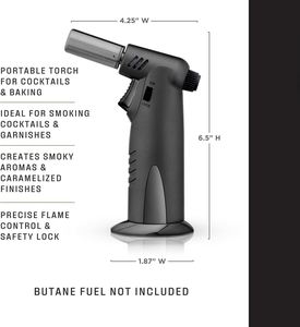 Encendedor de Antorcha Portátil de Acero Inoxidable con Llama Jet, Resistente al Viento, Recargable con Gas Butano, para Cigarros y Cigarrillos, Accesorio para Fumar - Product Image 4
