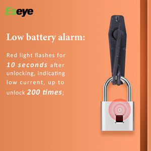 Cerradura electrónica inteligente biométrica para puerta, candado de Metal con huella dactilar, recargable por USB, sin llave, impermeable, para exteriores - Product Image 2