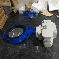 Vanne papillon à bride sanitaire électrique à double excentric pour transfert de poudre DN350