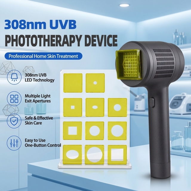 Portable LED 308nm Phototherapy Vitiligo Psoriasis Veterinary Device 308nm UVB Skin Therapy Lamp Medical Equip for for Home