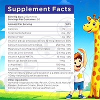 Bonbons gélifiés personnalisés OEM/ODM pour la croissance des enfants, vitamine D3, calcium, soutien osseux et immunitaire, halal, sans sucre