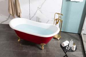 אמבטיה אקרילית קטנה, עצמאית, יוקרתית, קלאסית, עם רגליים - Product Image 6