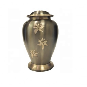 Urna de cremación de aluminio para adultos de primera calidad Acabado de mármol Estilo americano Calidad Cenizas humanas Entierro Almacenamiento conmemorativo Suministros funerarios - Product Image 5