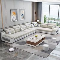 Heißer Verkauf Günstiges Graues Modernes Ecksofa aus Stoff Wohnzimmermöbel Relaxsessel Stoff-Wohnzimmer-Sofagarnitur