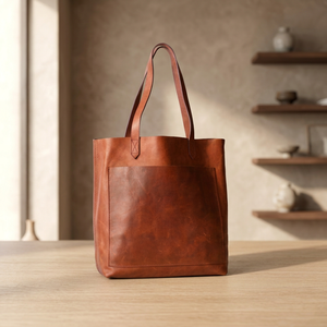 Sac à main décontracté pour femme de style traditionnel, pochette de soirée, design durable, en cuir véritable, fermeture éclair, léger, grande capacité - Product Image 1