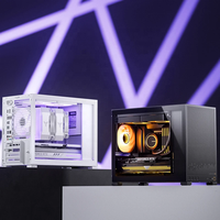 Boîtier PC Micro ATX JON-SBO D32 STD avec panneau latéral en verre trempé, supportant le refroidissement liquide 240 mm, mini-tour pour jeux