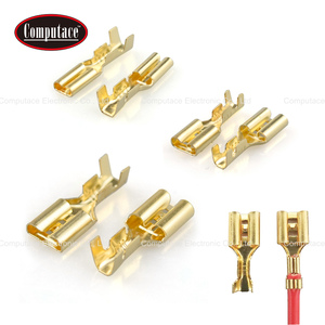 SOCARO Kit de 150 Terminales de Crimpado Hembra y Fundas Aislantes de 2.8/4.8/6.3mm, Terminales de Horquilla de Latón (Sin Conectores Macho) - Product Image 4