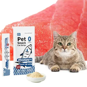 Commercio all'ingrosso della fabbrica di Muawu pet fornisce cibo liquido cibo per gatti lecca cibo umido pollo salmone manzo tonno gatto snack per gatti 15 g/pz
