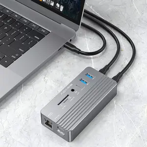 Customization Newly Developed Swappable 10-in-1 USB C HUB With SSD Enclosure For Phone Laptop Mac Customization