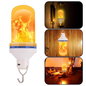 LED USB recargable dos llama <span class=keywords><strong>l</strong></span>ámpara de simulación dinámica casa atmósfera Luz de camping al aire libre de emergencia llama bombilla colgando <span class=keywords><strong>l</strong></span> - Product Image 2