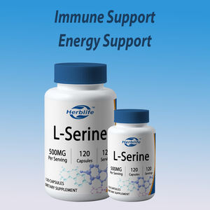 OEM/ODM Vente chaude L-Sérine 500mg, 120 capsules, 120 portions - Capsules végétariennes, non-OGM, sans gluten - Product Image 3