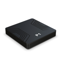 Boîtier TV Android 14 P1 à prix d'usine, original, 4K, Quad Core, 1 Go de RAM, 8 Go/16 Go de ROM, Wi-Fi double bande 2.4G/5G, télécommande vocale