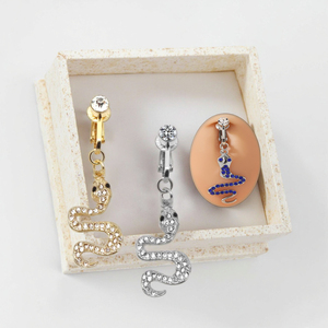 Gioiello per il corpo Non <span class=keywords><strong>Piercing</strong></span> a forma di <span class=keywords><strong>serpente</strong></span> <span class=keywords><strong>Piercing</strong></span> all'<span class=keywords><strong>ombelico</strong></span> finto anello per gioielli Multi nuovo gioiello per il <span class=keywords><strong>Piercing</strong></span> al corpo alla moda - Product Image 3