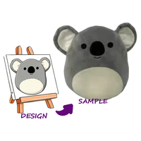 Peluche personnalisable super douce - Cadeau promotionnel, peluche anti-stress avec rembourrage en coton PP