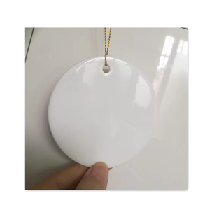 Ornamenti Natalizi Personalizzabili in Ceramica Rotondi <span class=keywords><strong>per</strong></span> Sublimazione, Decorazioni Natalizie Vendutissime - Product Image 1