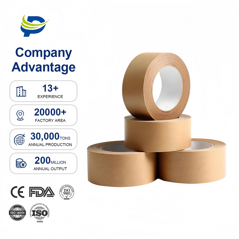 PD Custom Strong Durable Self Adhesive Writable Kraft Paper Packaging Paper Tape For Carton Sealing