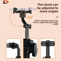 Support de bureau universel rétractable et réglable en hauteur en alliage d'aluminium pour téléphone et tablette, mains libres, forte stabilité, pour diffusion en direct